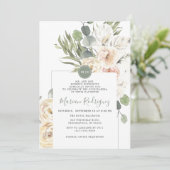 グリーユニークフローラユーカリプトゥスモノグラムキンセアニラ 招待状 (スタンド正面)