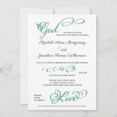 グリーンいかり神は愛クリスチャン結婚ズ 招待状 (正面)