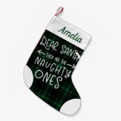 グリーンいけなグリー可愛いおもしろい スモールクリスマスストッキング (正面 (吊り時))