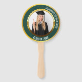 グリーンおめでとう2025年のグラッドフォトクラス ハンドファン (裏面)