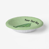 グリーンおもしろいに驚きの顔を持つグリーンピクルス ペーパーボウル (傾斜あり)