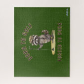 グリーンおもしろいアライクゴルフ ジグソーパズル (縦)