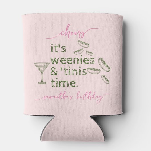 グリーンおもしろいウェニー&ティニスマルティニ誕生日パーティー 缶クーラー (裏面)