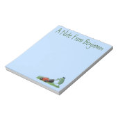 グリーンおもしろいカエルの芝刈り漫画 ノートパッド (回転)