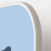 グリーンおもしろいカエルの芝刈り漫画 ピックルボールラケット (左詳細)