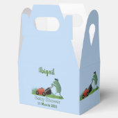 グリーンおもしろいカエルの芝刈り漫画 フェイバーボックス (オープン)