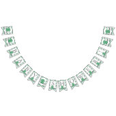 グリーンおもしろいシェブロンキュート間抜けベビーゾウ バンティングフラッグ (全)