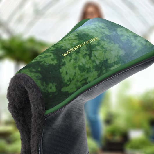 グリーンおもしろいスイカ愛好家抽象芸術パターン ゴルフヘッドカバー