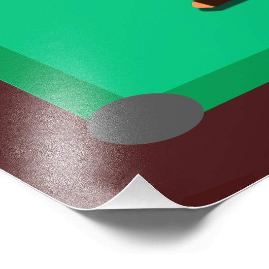 グリーンおもしろいプールテーブルスヌーカーパパ父の日 フォトプリント (角)