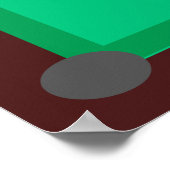 グリーンおもしろいプールテーブルスヌーカーパパ父の日 ポスター (角)