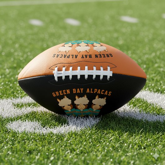グリーンおもしろいベイアルパカススポーツチーム アメリカンフットボール
