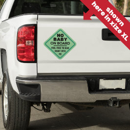 グリーンおもしろいベビーはボード上に大人の注意バンパー シール