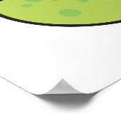 グリーンおもしろいモンスター ポスター (角)