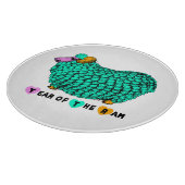 グリーンおもしろいラム年中国の〔占星術の〕十二宮図切削ボード カッティングボード (角)