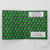 グリーンおもしろいローンボウル、誕生日カード、 カード (内部)