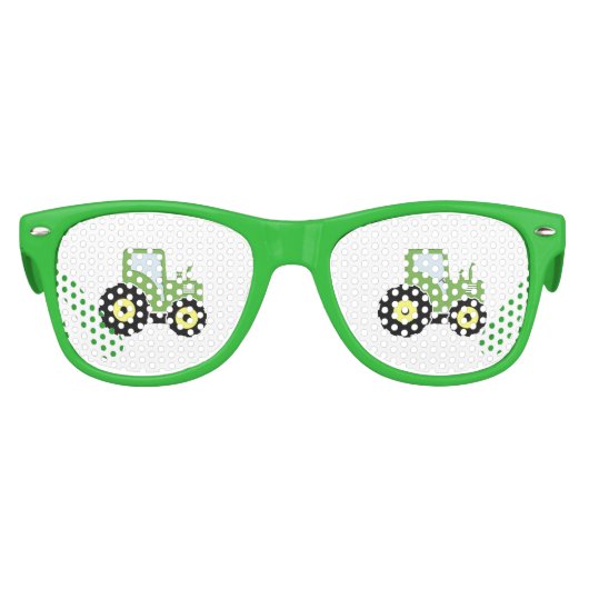 グリーンおもちゃのトラクター キッズサングラス (正面)