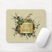 グリーンおよびゴルフフローラスプレーパーソナライズされた マウスパッド (マウス)