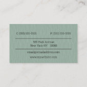 グリーンおよびシルバーCPAテンプレート 名刺 (裏面)