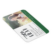 グリーンおよびホワイト大学院パーティー招待状磁石 マグネット (右側)