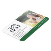 グリーンおよびホワイト大学院パーティー招待状磁石 マグネット (左側)