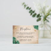 グリーンおよび金ゴールドバラエレガント詳細 エンクロージャーカード (スタンド正面)