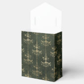 グリーンおよび金ゴールドヴィンテージシャンデリア フェイバーボックス (オープン)