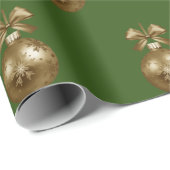 グリーンおよび金ゴールド紙 ラッピングペーパー (ロールコーナー)
