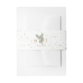 グリーンお洒落と金ゴールドパインコーン結婚ズ 招待状ベリーバンド (正面例)