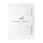 グリーンお洒落と金ゴールドパインコーン結婚ズ 招待状ベリーバンド (正面例)