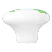 グリーンお洒落カエル水彩画のドアノブ セラミックノブ (側面)