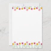 グリーンお洒落ドレスプリンセスフローラ誕生日 招待状 (裏面)