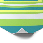 グリーンお洒落ハートバレンタインデー ポスター (角)