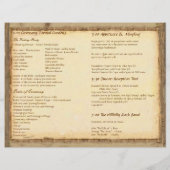 グリーンお洒落ハートリーフツリー結婚式 プログラム (裏面)