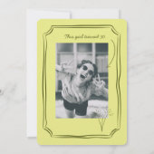 グリーンお洒落ファンキー応援ビール30誕生日 招待状 (裏面)