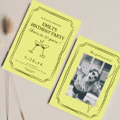 グリーンお洒落ファンキー応援ビール30誕生日 招待状