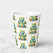 グリーンお洒落ブルーベビードラゴンファンタジーパーティー 紙コップ (裏面)