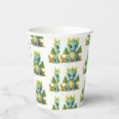 グリーンお洒落ブルーベビードラゴンファンタジーパーティー 紙コップ (右)