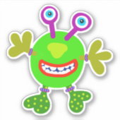 グリーンお洒落乳母車アイドモンスター4 x 4 シール (正面)