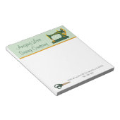 グリーンお洒落裁縫機 ノートパッド (アングル)