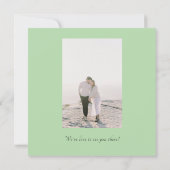 グリーンお洒落離れ結婚式招待状 招待状 (裏面)