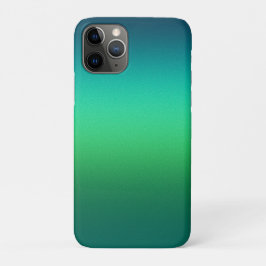グリーンからティールへのグラデーション スパイラルノートブック モダン ミニ iPhone 11 PROケース