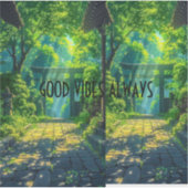 グリーンかわいいシール シール (正面)