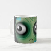 グリーンかわいいモンスター コーヒーマグカップ (正面左)
