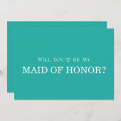 グリーンかわいい私のメイド・オブ・オーナー（花嫁付き添い人） 招待状