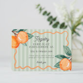 グリーンかわいこちゃんパステルシトラスブライダルレジストリ挿入 エンクロージャーカード (スタンド正面)