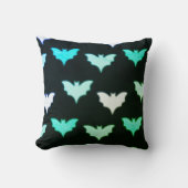 グリーンかわいらしこうもりブラックハロウィーン クッション (正面)