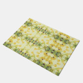グリーンかわいらしイエローフロアマット ドアマット (アングル)