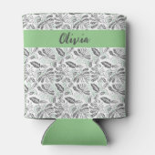 グリーンかわいらしグレイ夏期ろうけつ染め 缶クーラー (裏面)