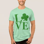 グリーンかわいらしシャムロックラブSt patricks day トライブレンドTシャツ (正面)