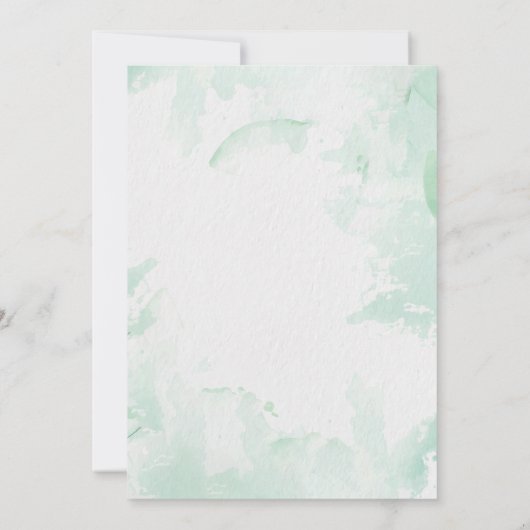 グリーンかわいらしフローラエレガントユーカリ結婚ス 招待状 (裏面)